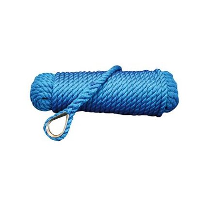 Talamex ankerlijn met kous - blauw, diameter 12mm, lengte 30m, lengte 30m