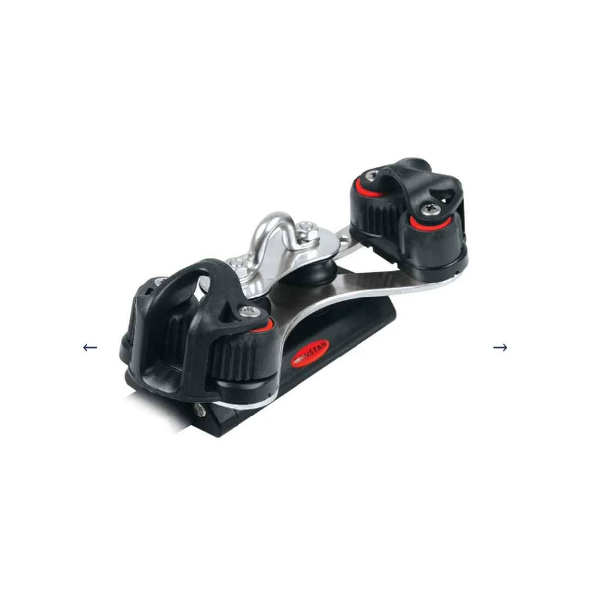 Ronstan S22 travellerwagen 125mm, 4 controleschijven, 2 klemmen