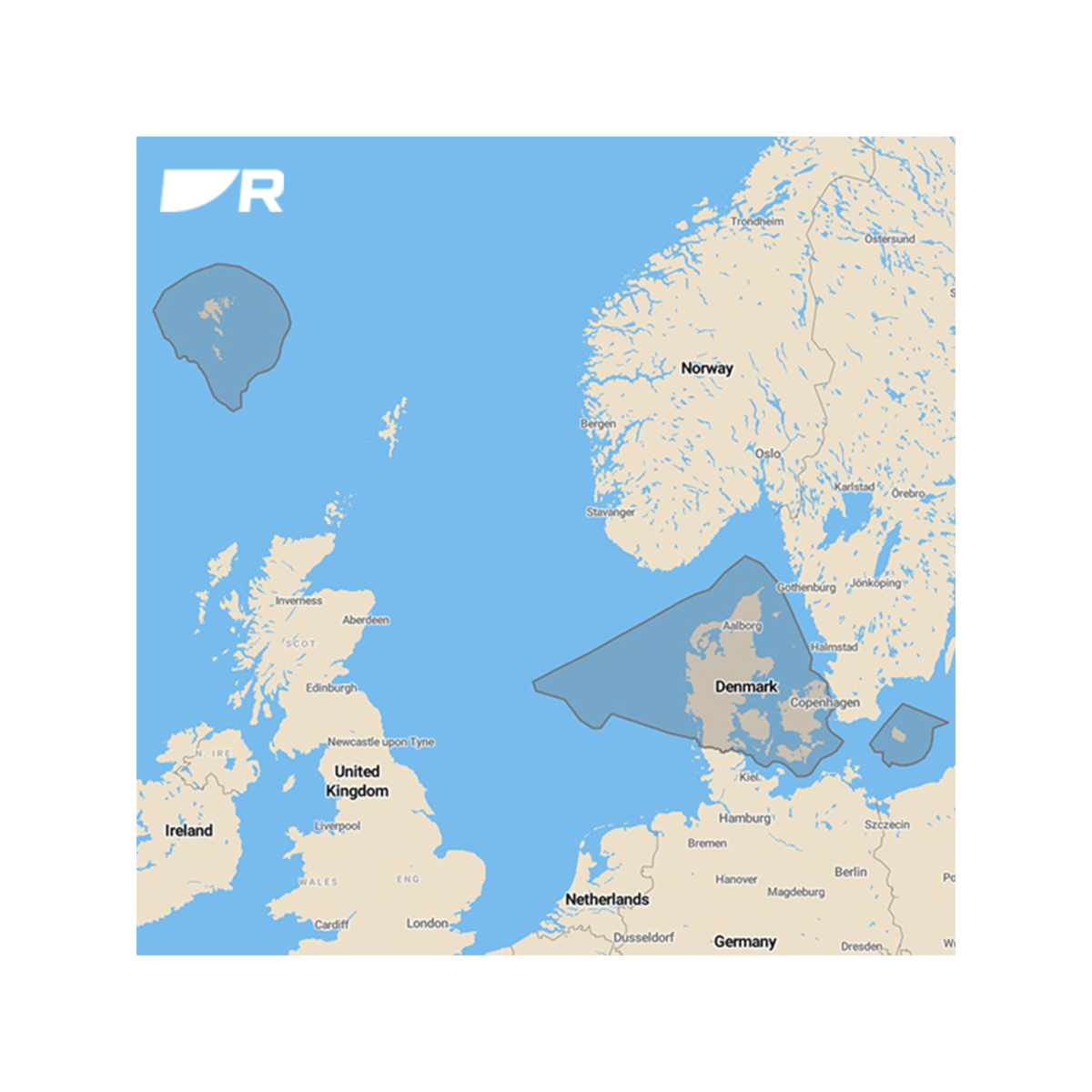 Raymarine Lighthouse zeekaart Denemarken