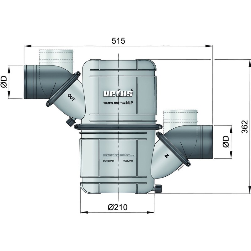 Vetus kunststof NLP 2-fase wateropvangcollector