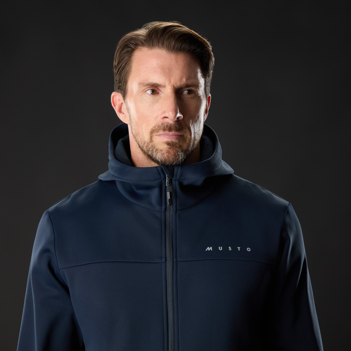 Musto Evolution Hoodie capuchontrui heren marineblauw, maat M