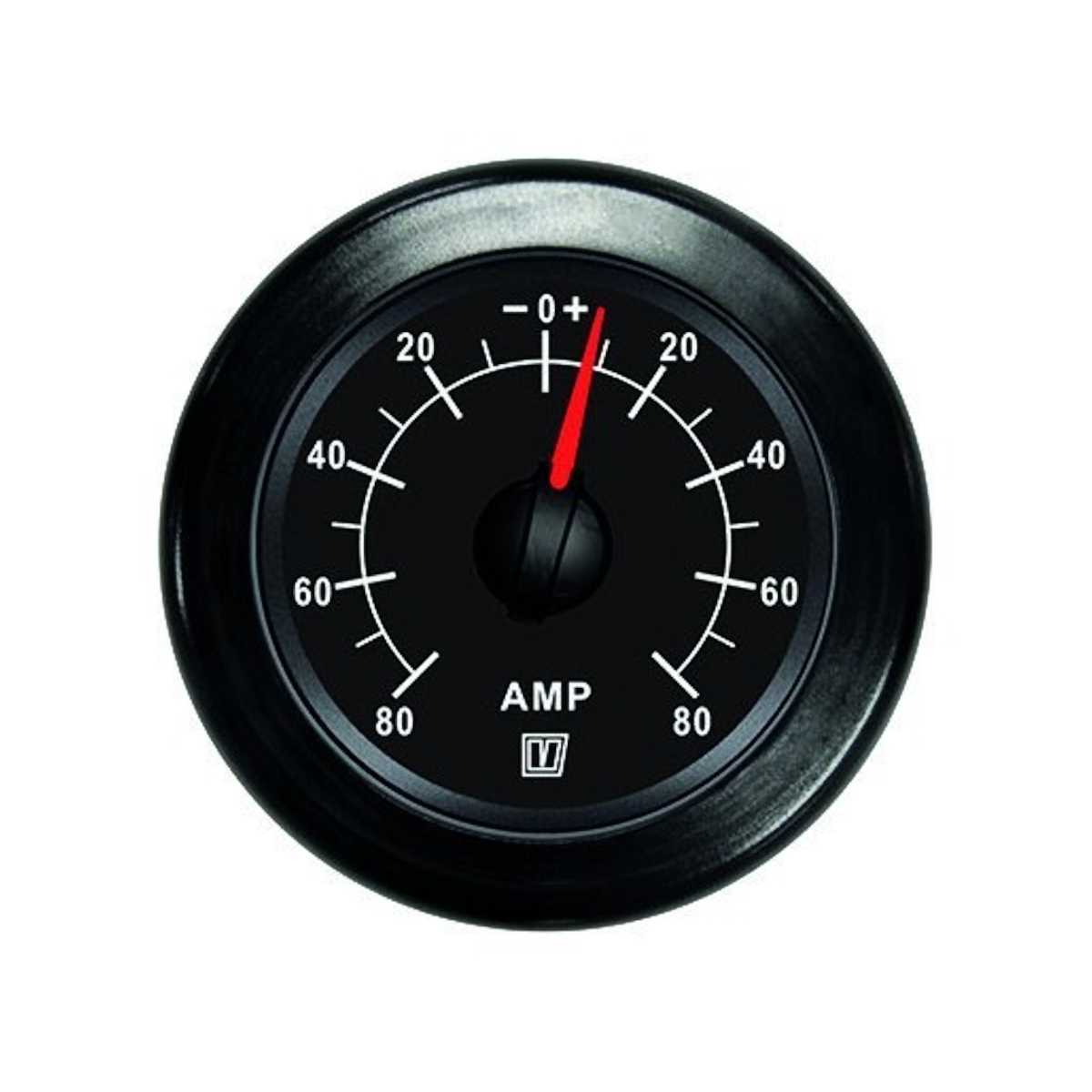 Vetus ampèremeter, zwart, /- 80 A, 12/24 Volt