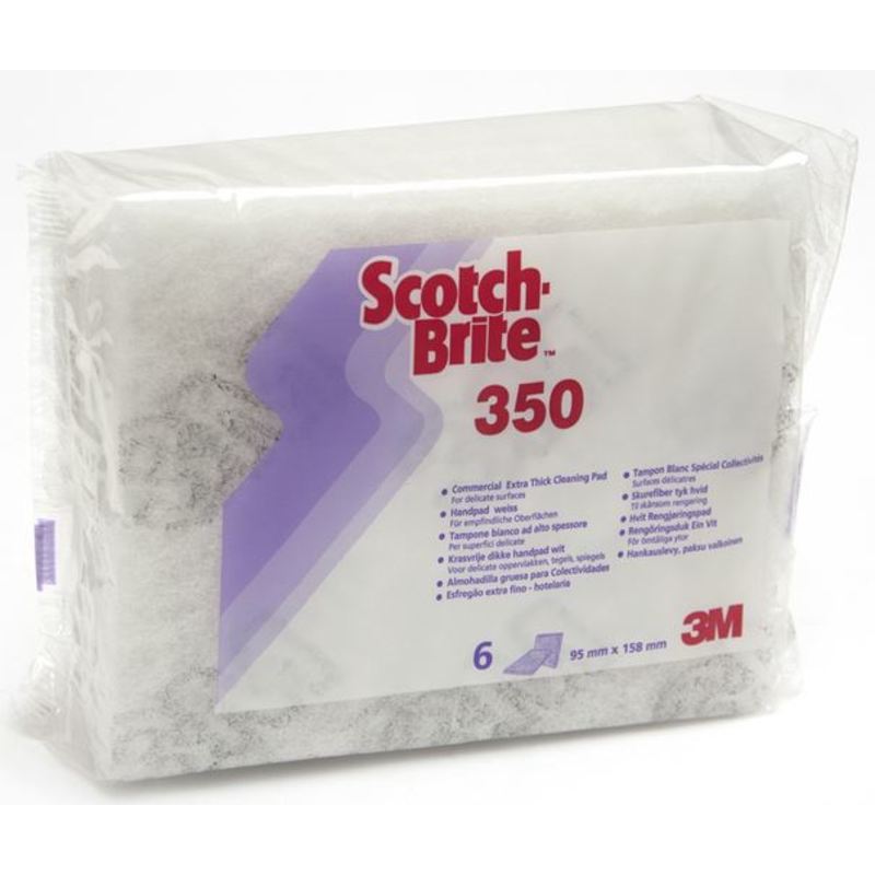 3m Scotch-Brite™ Handpad 350, wit, 95 mm X 158 mm