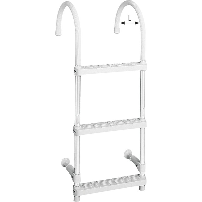 Plastimo Railing Ladder 2 treden Alu 26cm