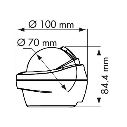 Plastimo Kompas Offshore 75 - witte basis, met zwarte roos