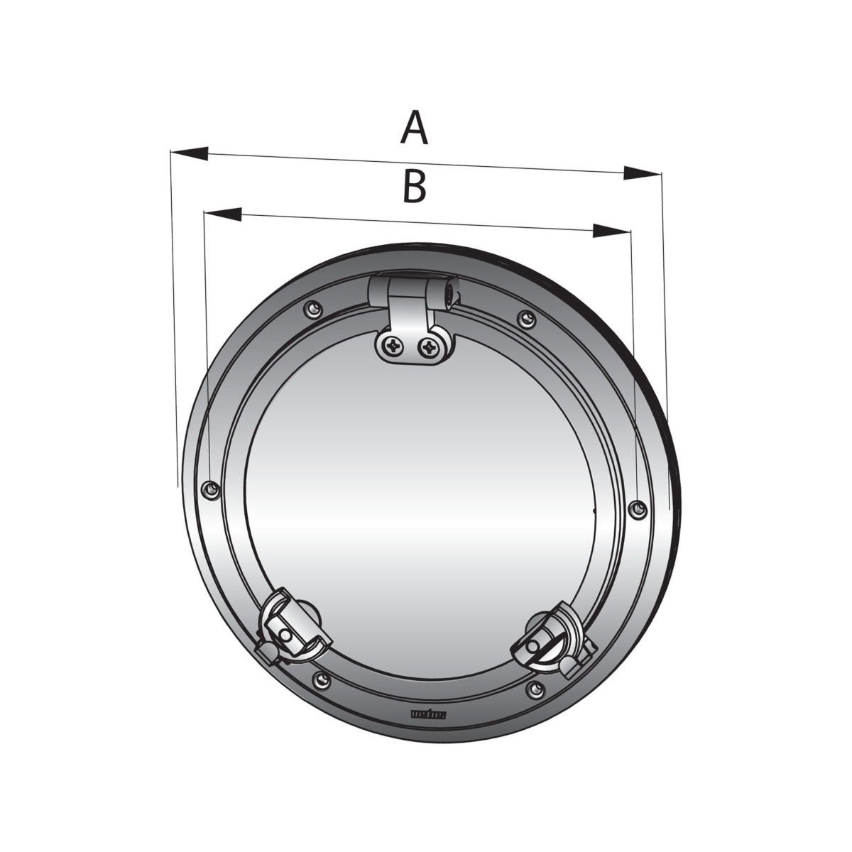 Vetus patrijspoort PW221, aluminium, categorie A1