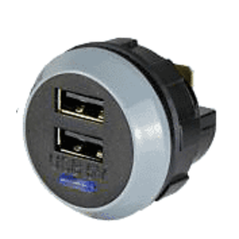 Philippi USD GW USB inbouw-dubbel-laadstopcontact