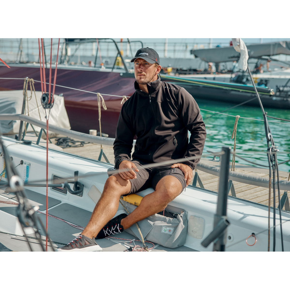 Musto Evolution Crew softshell jas heren marineblauw, maat XL