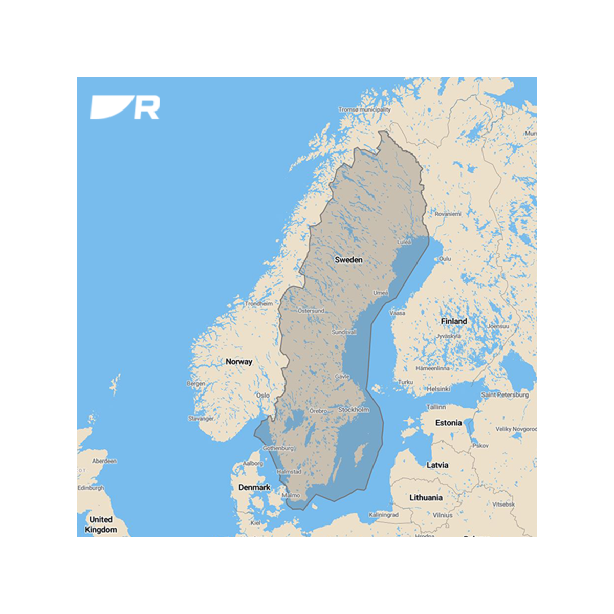 Raymarine Lighthouse zeekaart Zweden