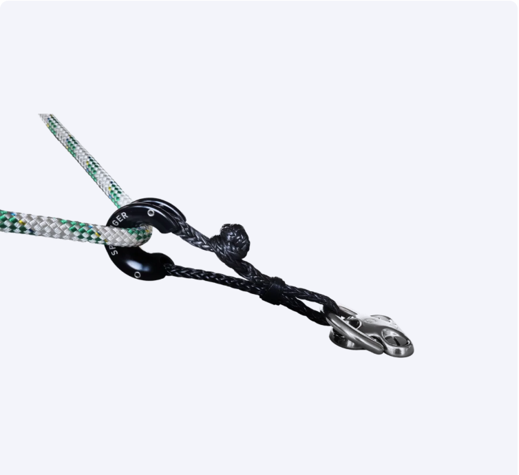 Sprenger Snatchblock Ø 16mm, met lagewrijvingsring en soft shackle