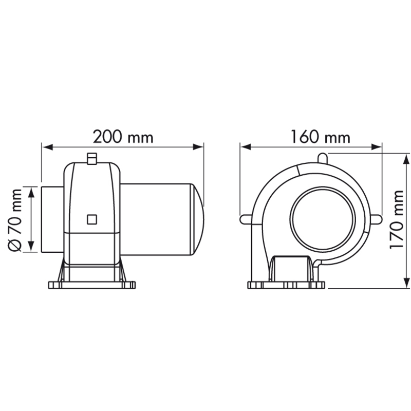 Plastimo afzuigventilator 12v