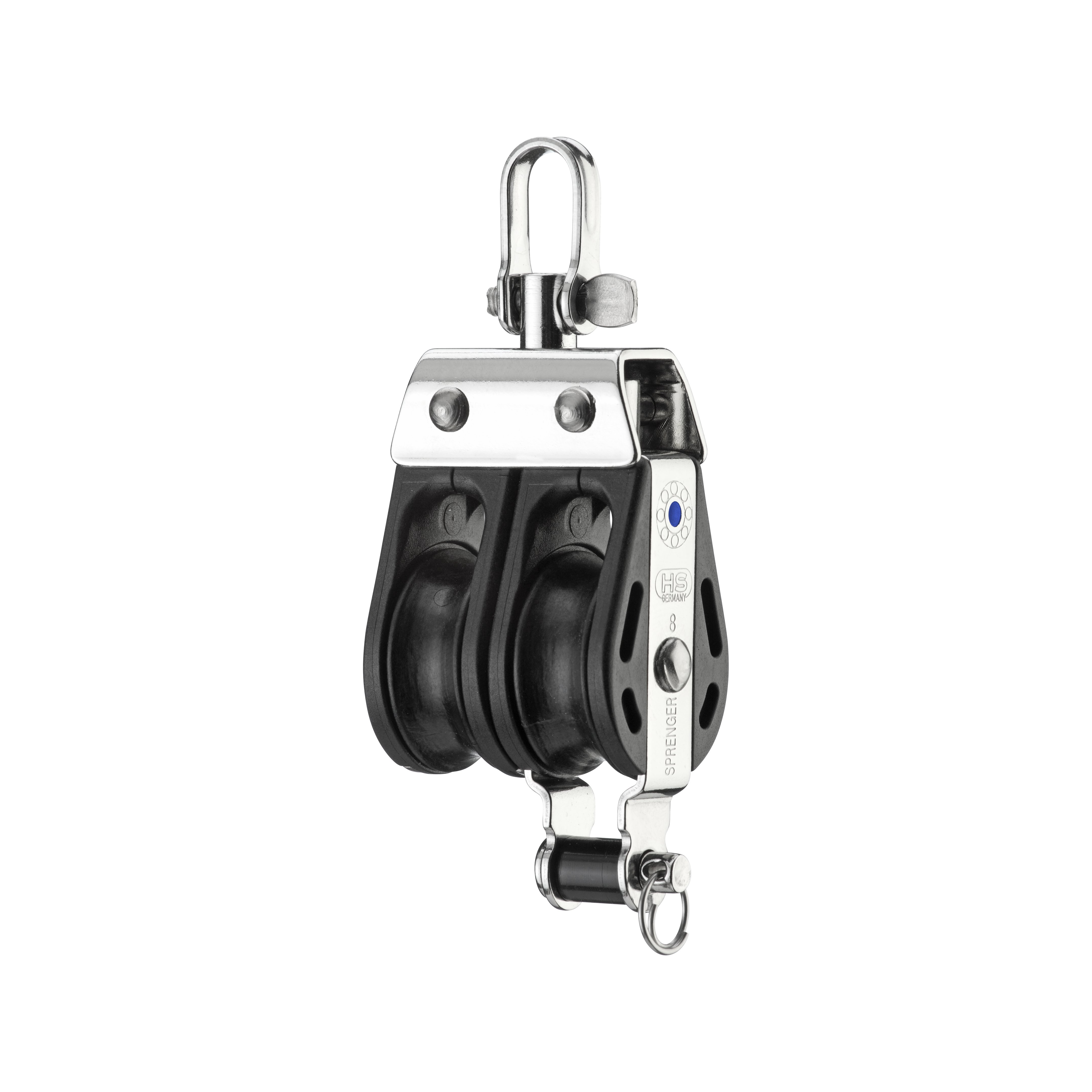 HS Sprenger S-blok serie 8mm blok met naaldlager - dubbelschijfs met wartel en hondsvot