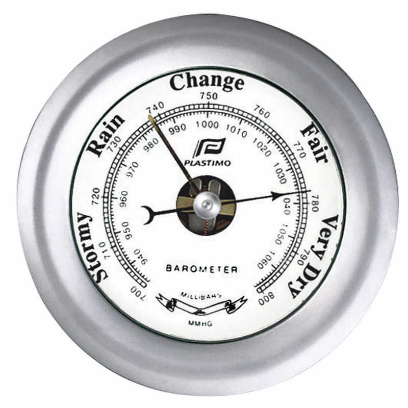 Plastimo 4 Inch Barometer Mat Verchroomd