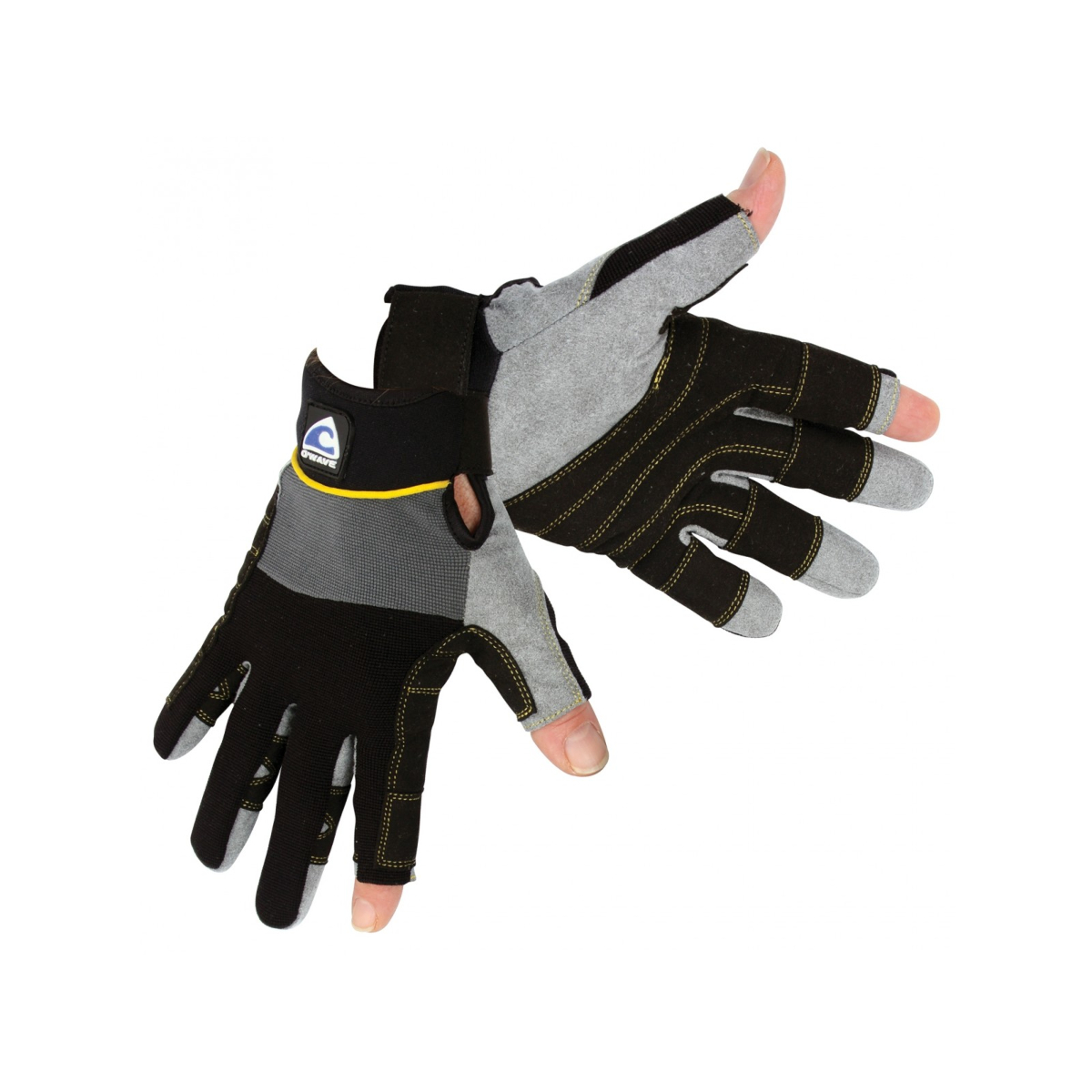 Plastimo handschoenen zwart maat 2 korte vingers L