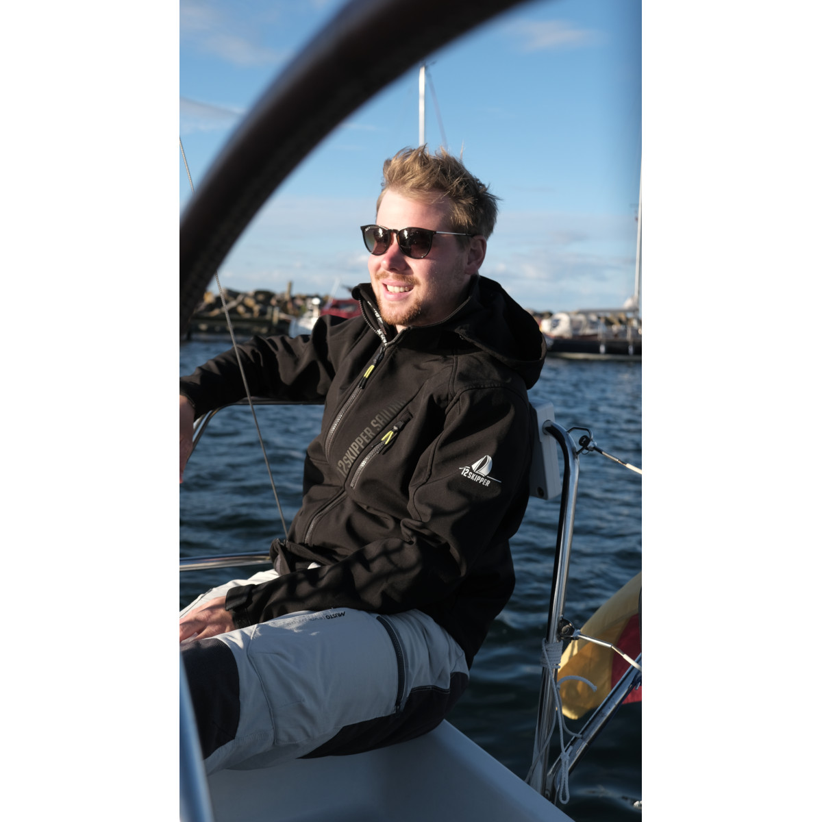 DEAL: 12skipper Amundsen Softshell jas unisex zwart, maat S