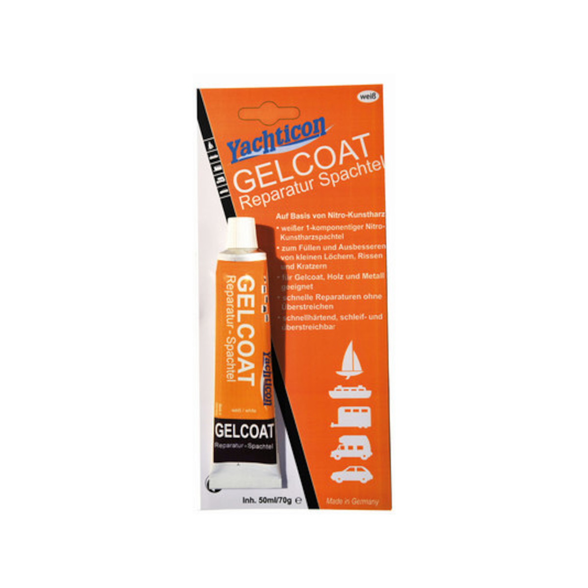 Yachticon gelcoat reparatieplamuur wit 70 g