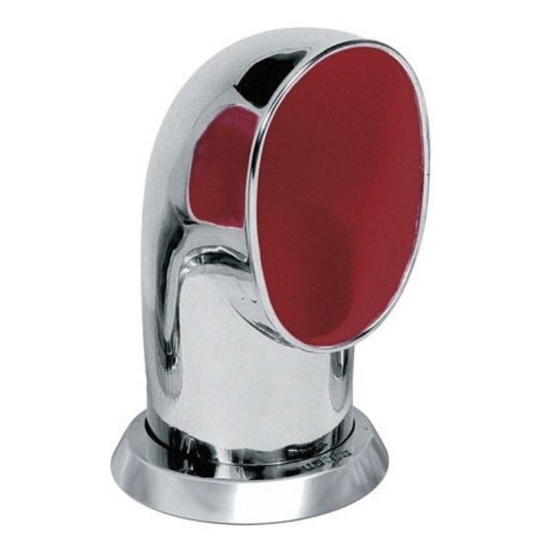 Vetus ventilatorkap TOM316R, roestvrij staal, binnenkant rood
