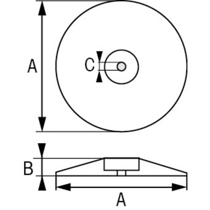 Plastimo Schijf Anode 125mm, Zink