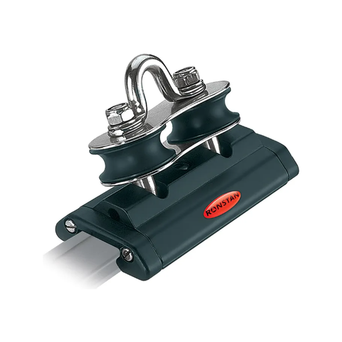 Ronstan S19 travellerwagen, 100mm, 2 zwenkbare controleschijven