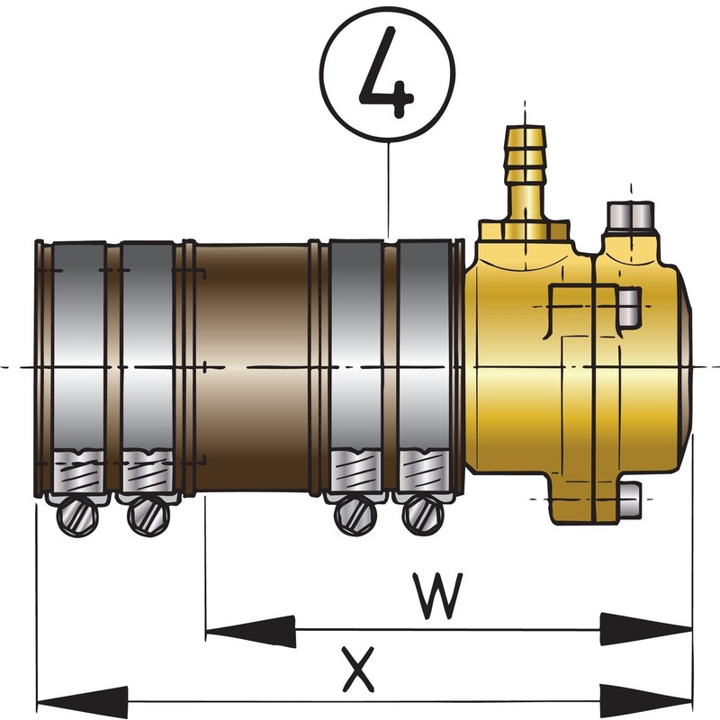 Vetus zelfuitlijnende binnenlagers Ø25mm
