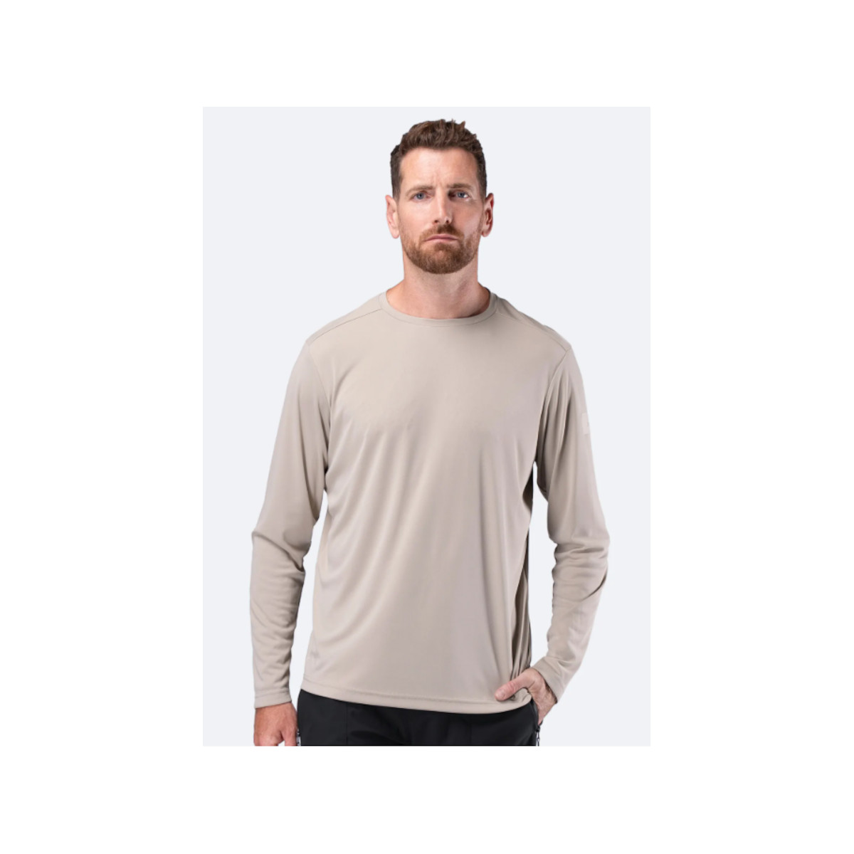 Zhik UV Active Tech Top shirt met lange mouven heren steen grijs, maat M