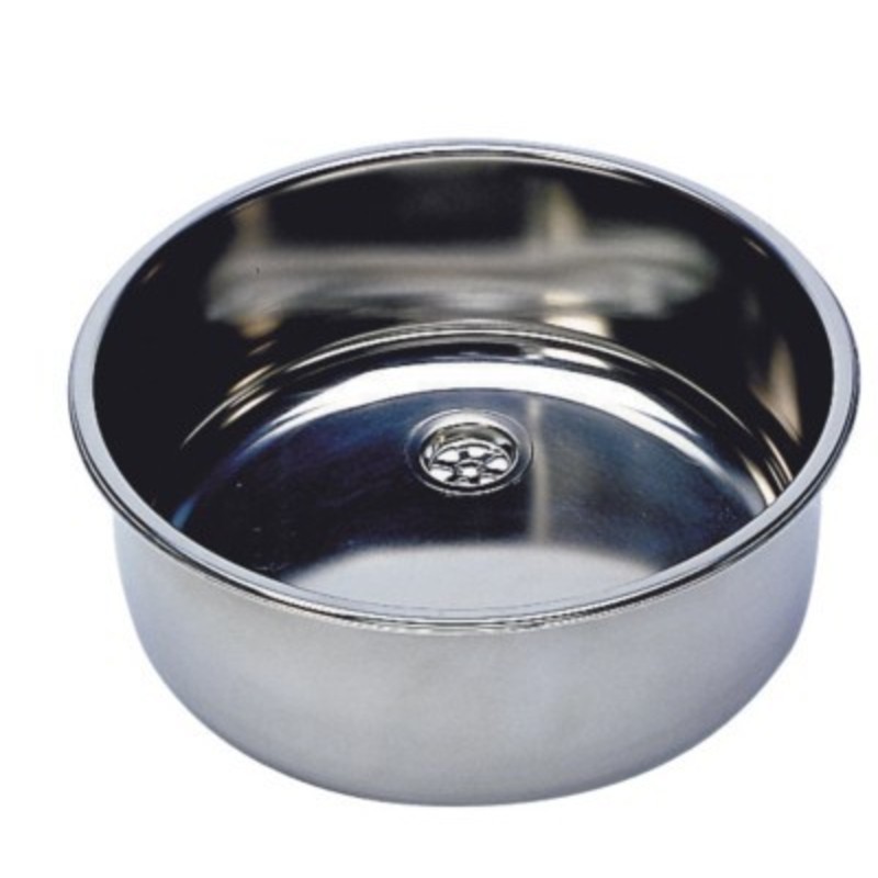 Plastimo Inbouwspoelbakken Rond Roestvrij Staal 36x15