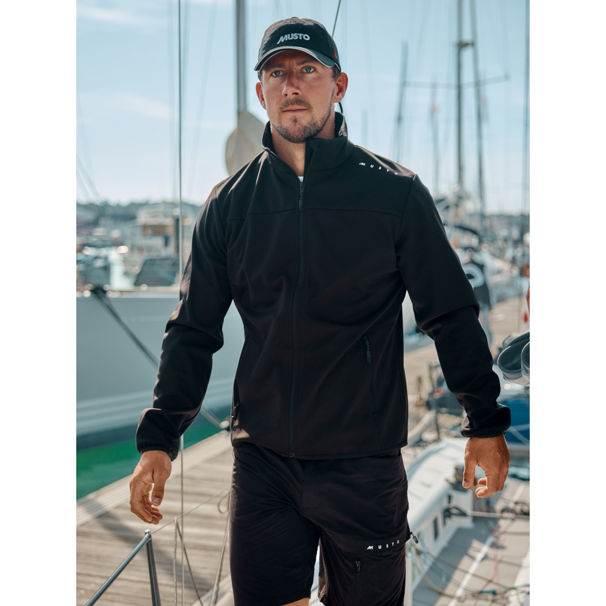 Musto Evolution Crew softshell jas heren marineblauw, maat XL
