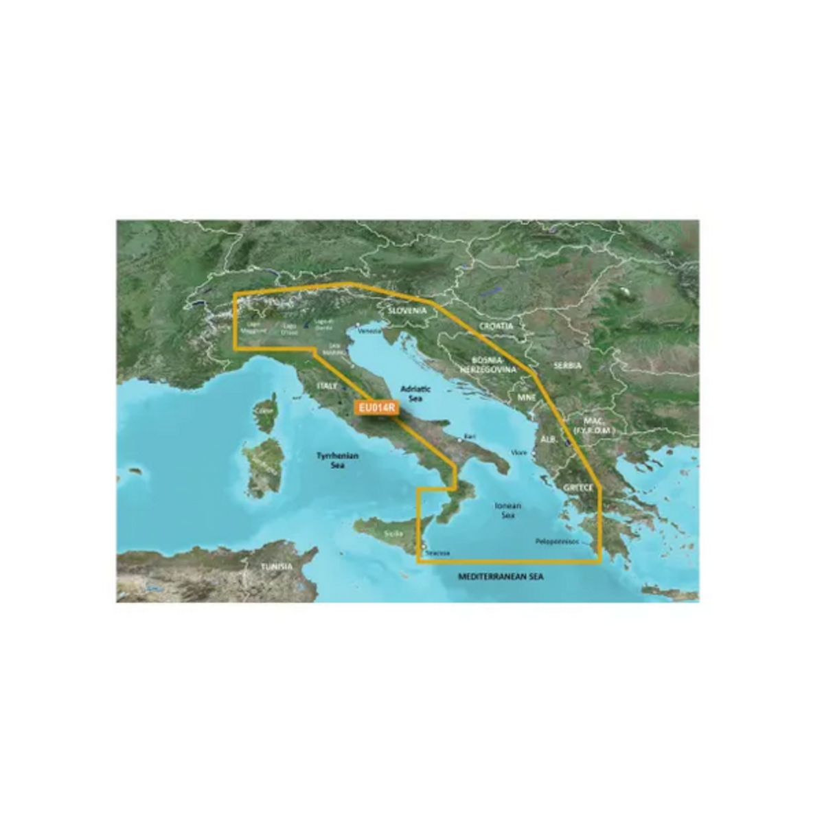 Garmin VEU014R zeekaart Italië, Adriatische Zee