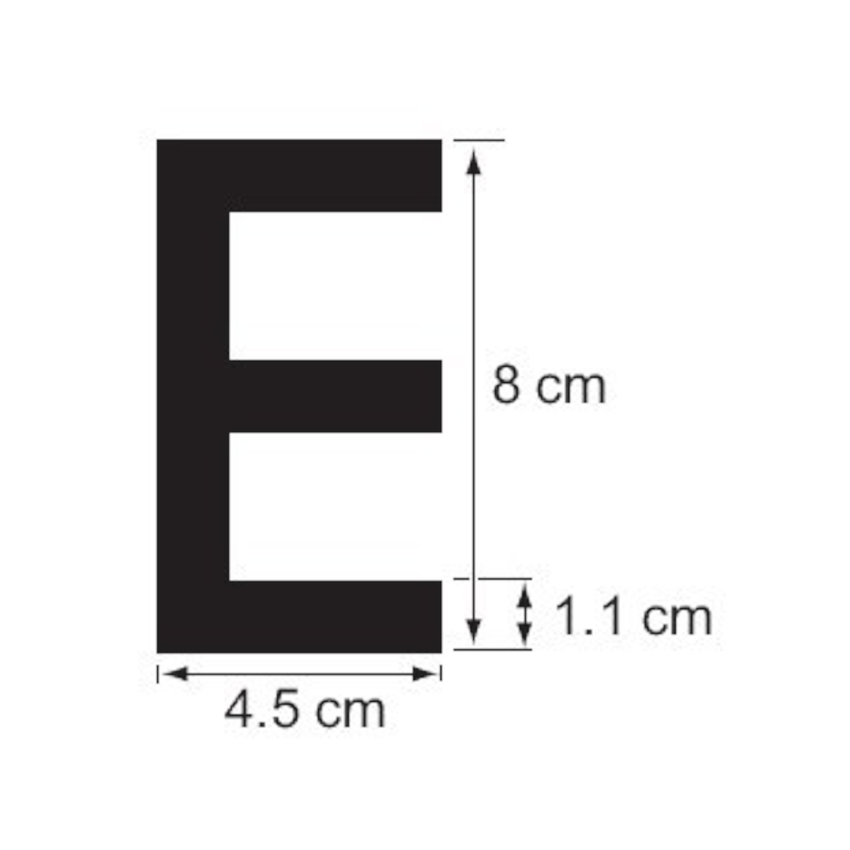 Plastimo Letters , 8 cm, Wit