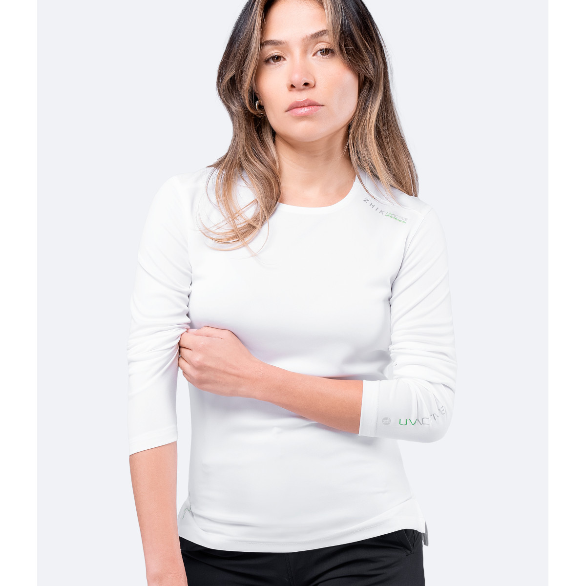 Zhik UV Active shirt lange mouwen dames wit, maat L