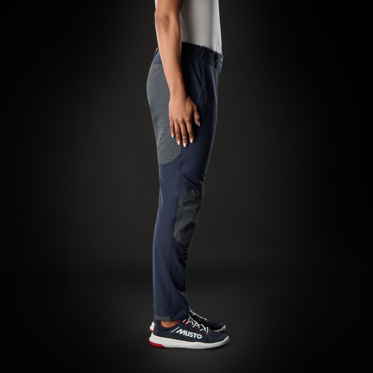 Musto Evolution Performance Strech zeilbroek dames marineblauw, maat 14