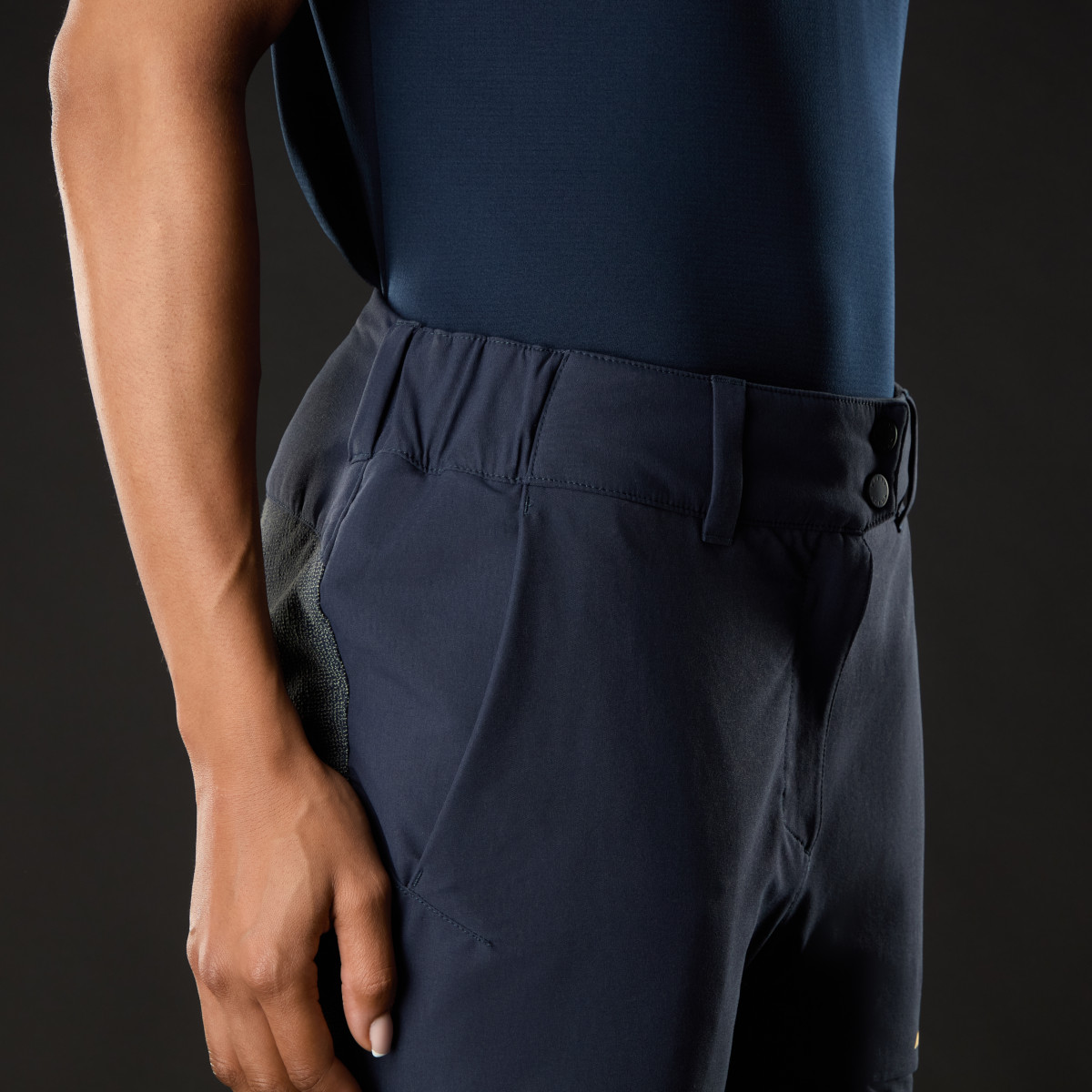 Musto Evolution Performance Strech zeilshort dames marineblauw, maat 10