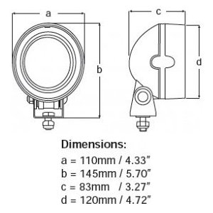 Hella marine Serie 6136 LED Mega Beam dekspotlicht - behuizingskleur wit