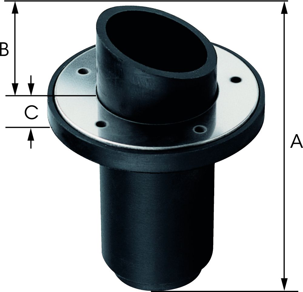 Plastimo uitlaataansluiting buitendiameter 60/75mm