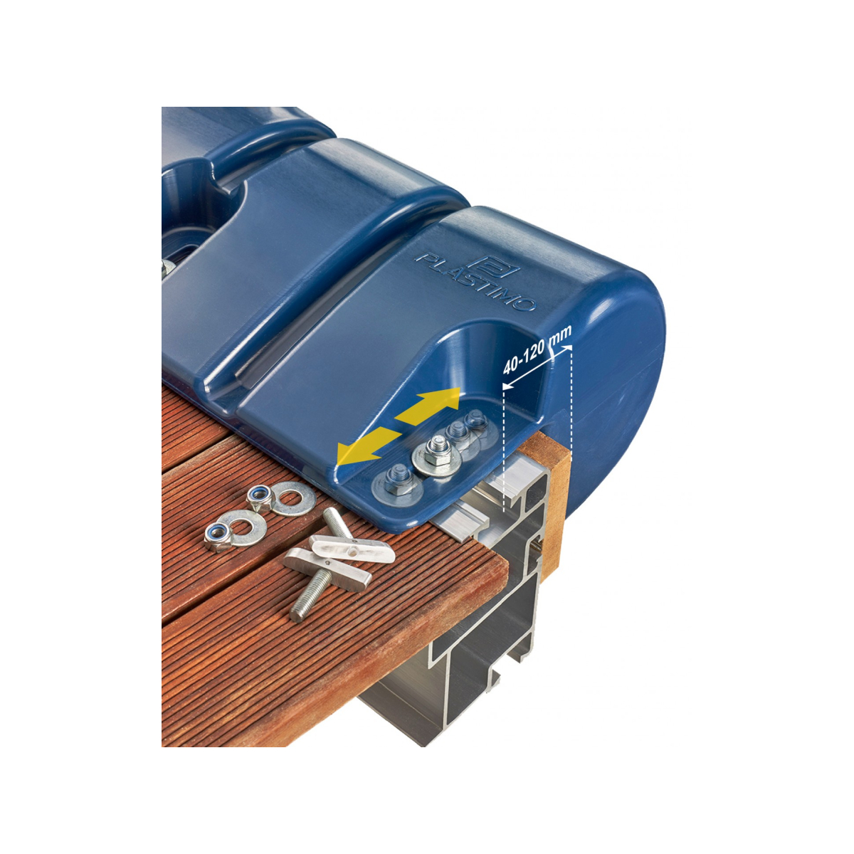 Plastimo Bumper Voor Ponton Grijs 90x30