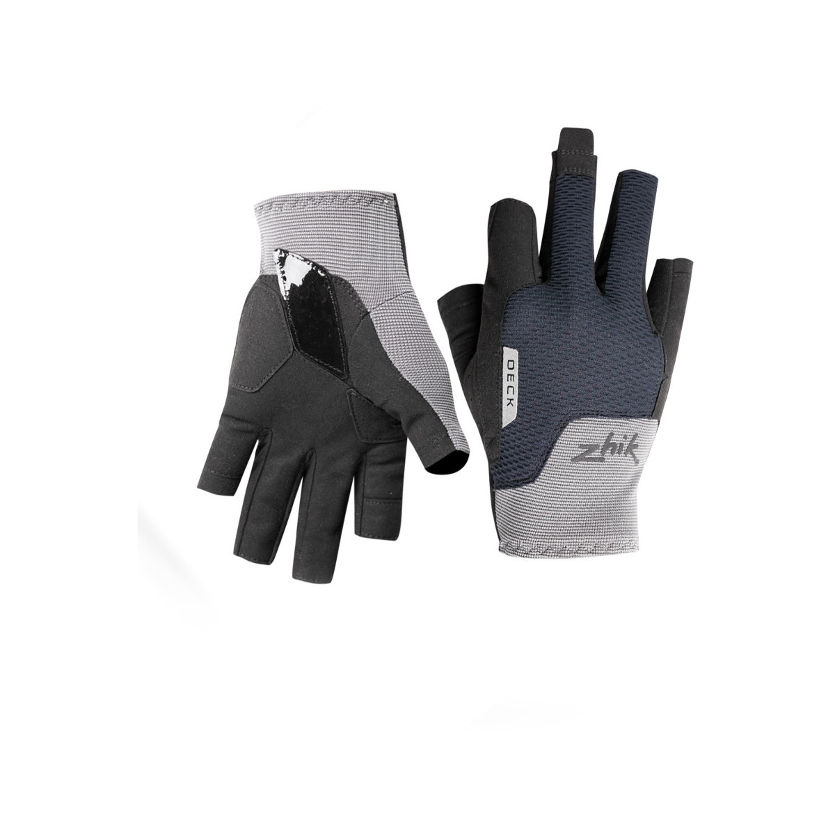 Zhik Deck Gloves zeilhandschoenen korte vinger unisex grijs, maat XL