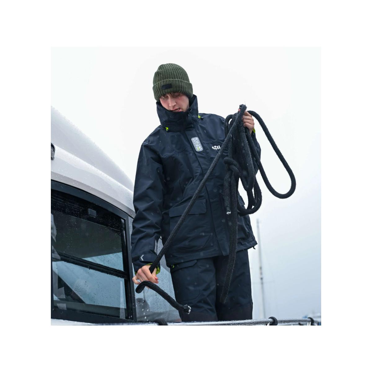 Gill OS34J Zeiljas Coastal Heren zwart, maat L