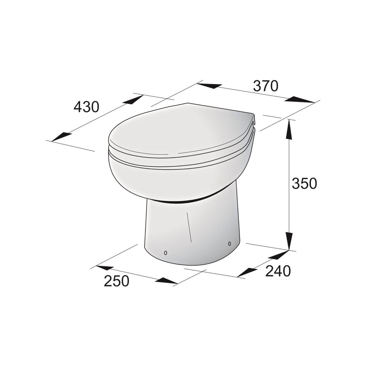 Vetus Toilet Type-WCP 12V