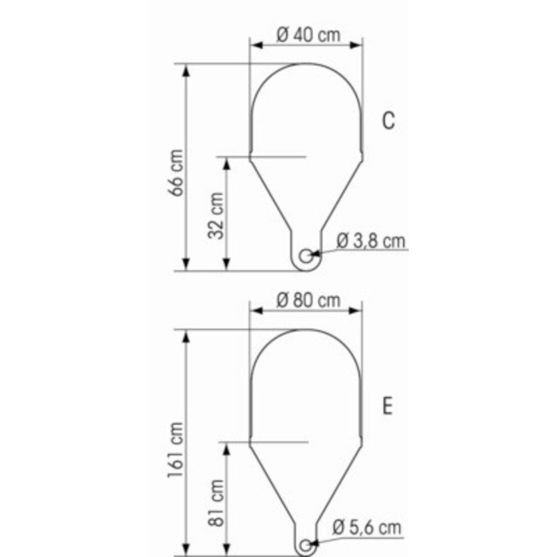 Plastimo balmarkeringsboei D=60cm