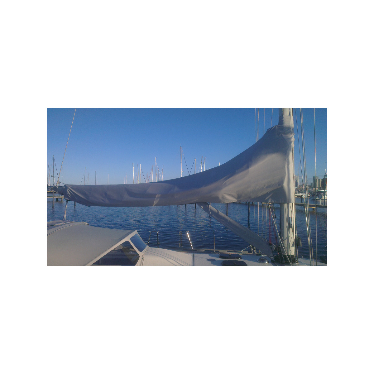 12zeemijlen zeilhuik grijs - lengte 3,85m