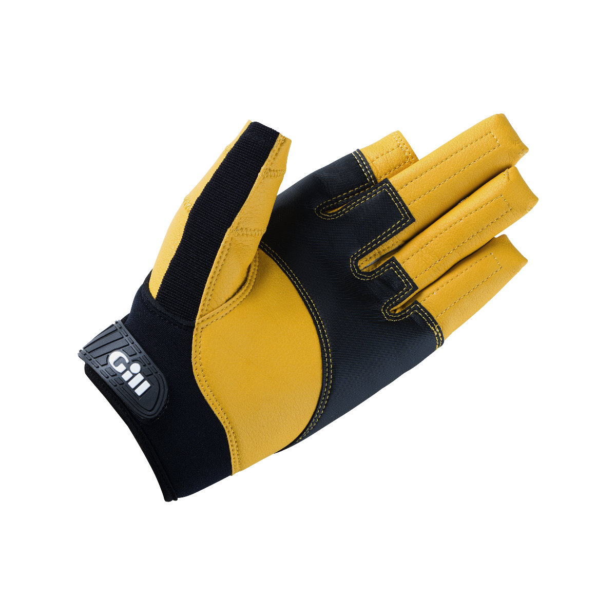 Gill Pro Gloves zeilhandschoenen gesloten vinger zwart-geel, maat XS