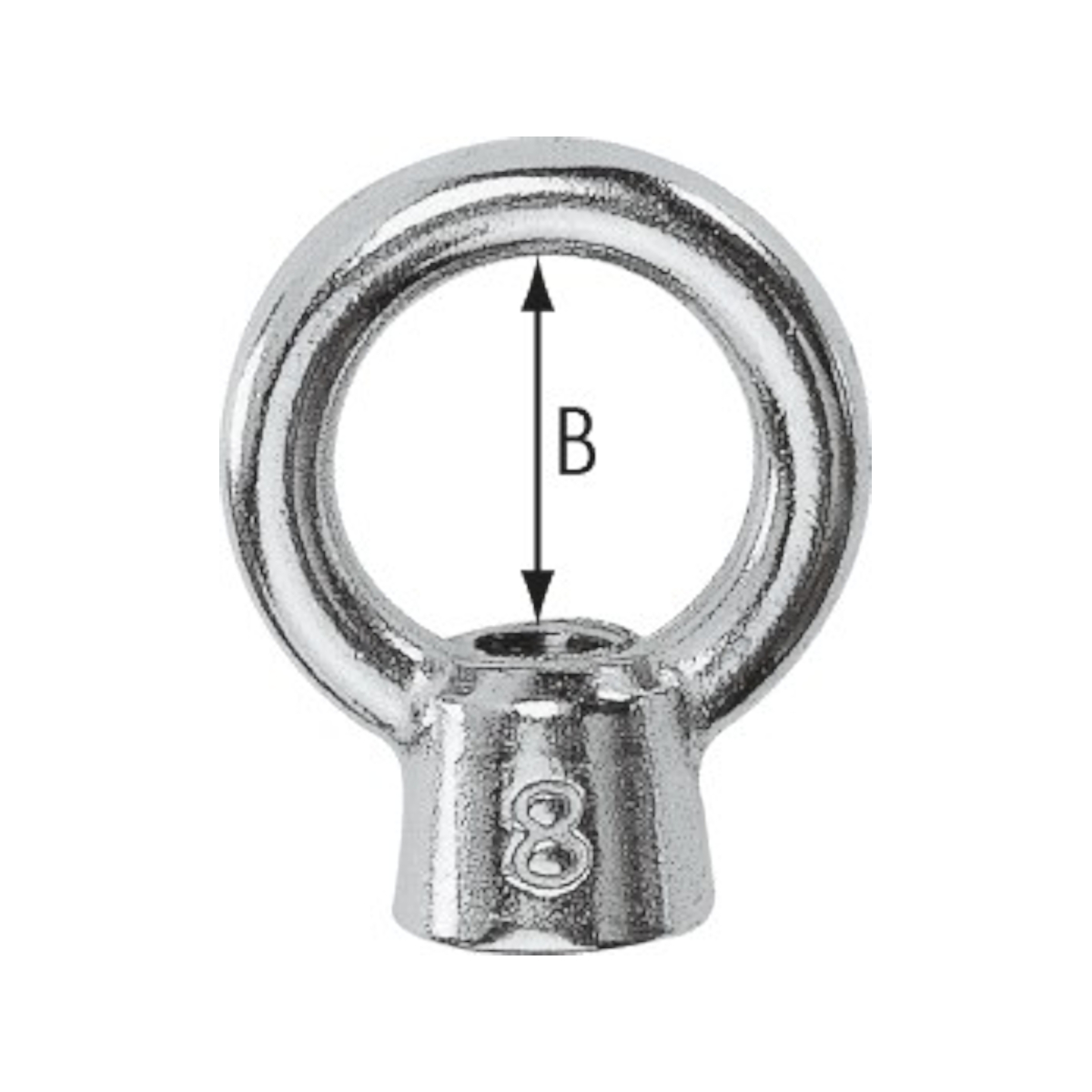 Plastimo 1 ringmoer Inox 6 mm