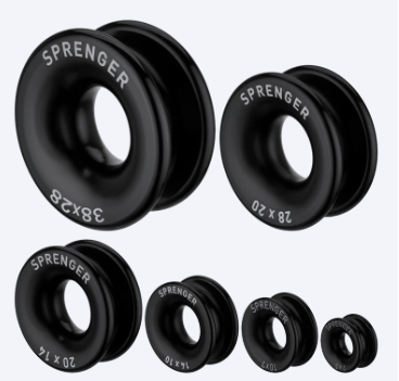 Sprenger ronde kous voor Ø 7 mm touwwerk - aluminium