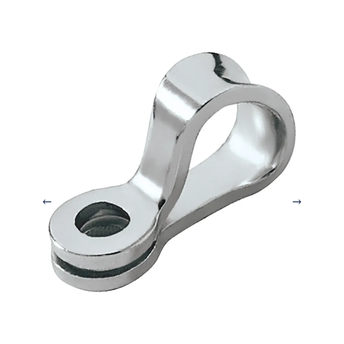 Ronstan oog, 5mm (3/16') schroefgat, 316 RVS