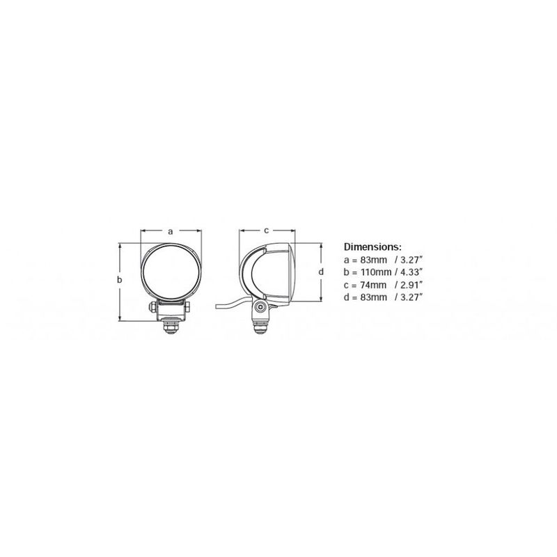 Hella Module 70 Gen 4 LED schijnwerper, dichtbij, wit