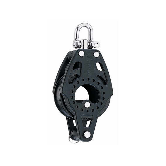 Harken 57mm Carbo Block - enkelschijfs blok met wartel en hondsvot