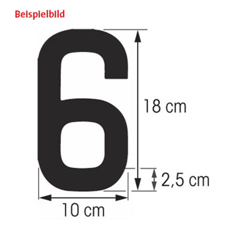 Plastimo Nummer 5, 18 Cm, Zwart