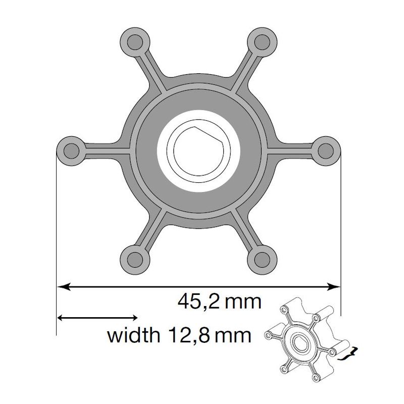 Johnson Impeller voor TA3P pomp, nitril