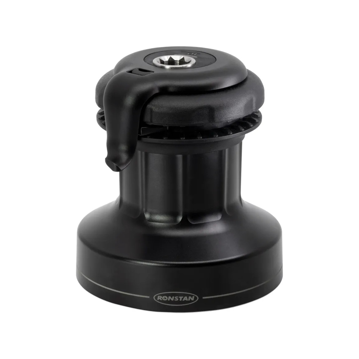 Ronstan 40QT Orbit lier – 2 versnellingen, zelfhalend, aluminium zwart
