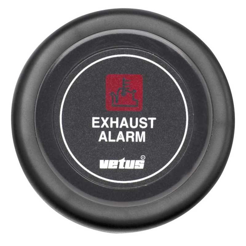 Vetus alarmlampje uitlaattemperatuur, zwart, 12 V